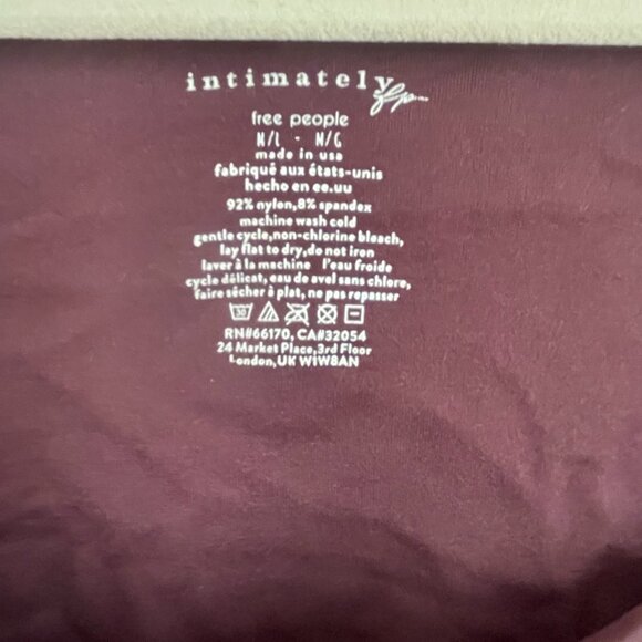 Free People Seamless Square Neck Top M/L Plum - Picture 2 of 3